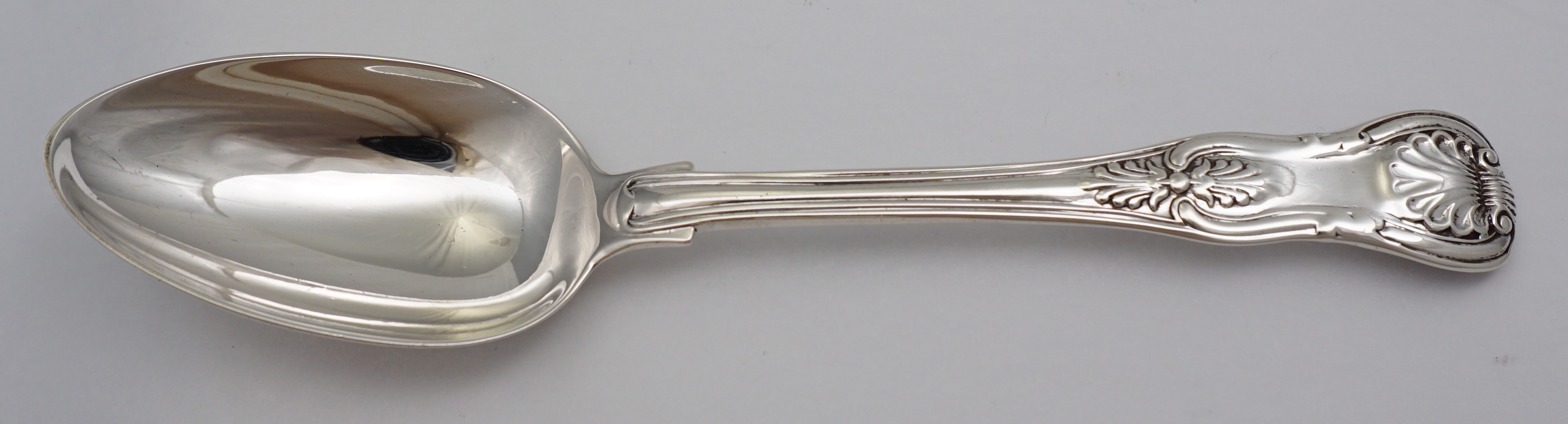 antique English William IV solid sterling silver King's pattern dessert